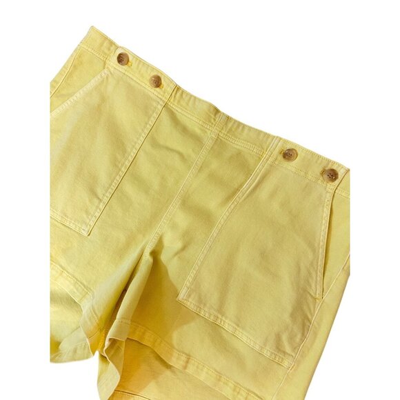 Anthropologie The Kit Regenerative Cotton Shorts by Pilcro Yellow 20W NWT - Picture 6 of 7